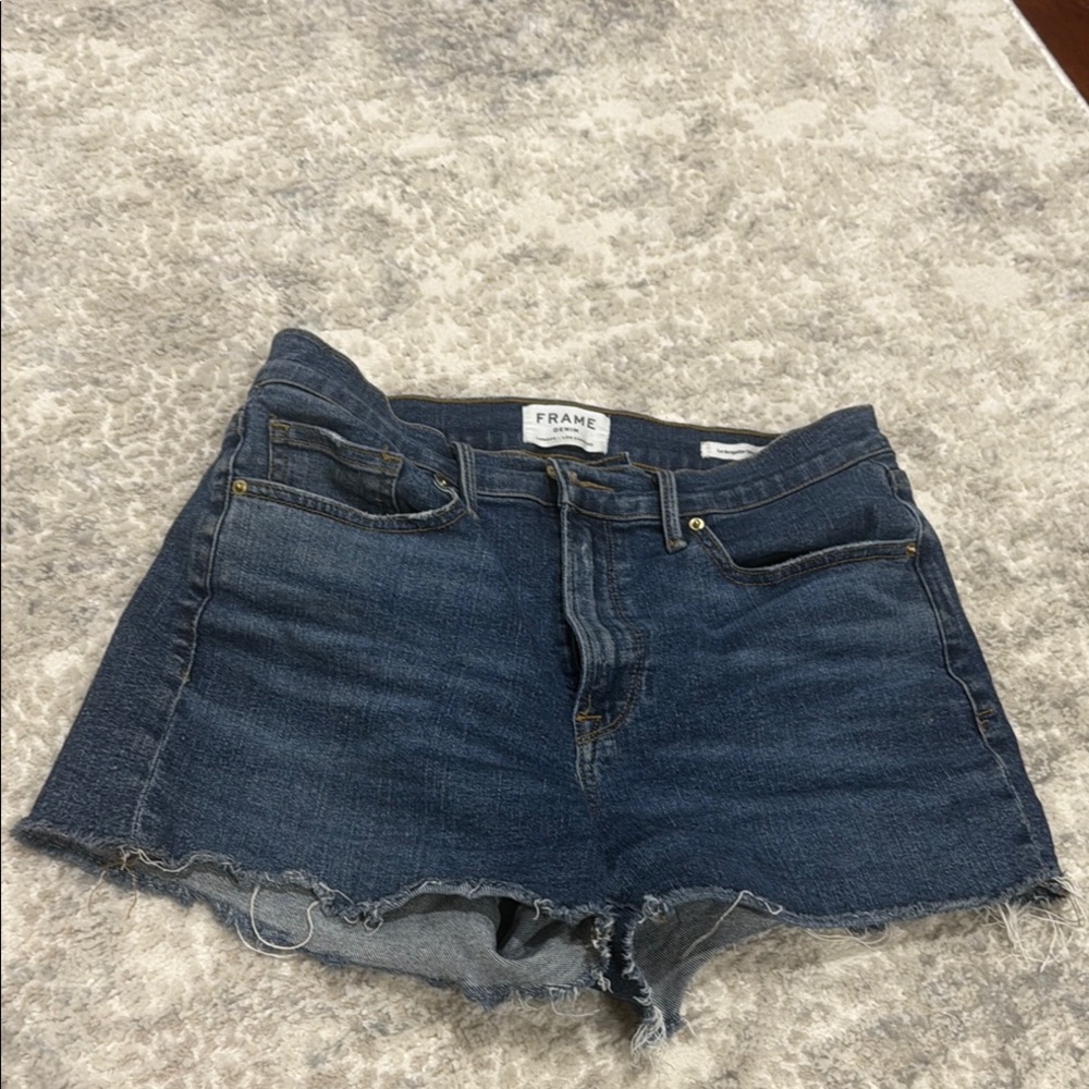 Frame Denim Blue Cut-Off Jean Shorts